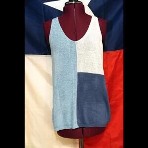 Affirmation Apparel Beach Blues Medium Colorblock Knit Tank